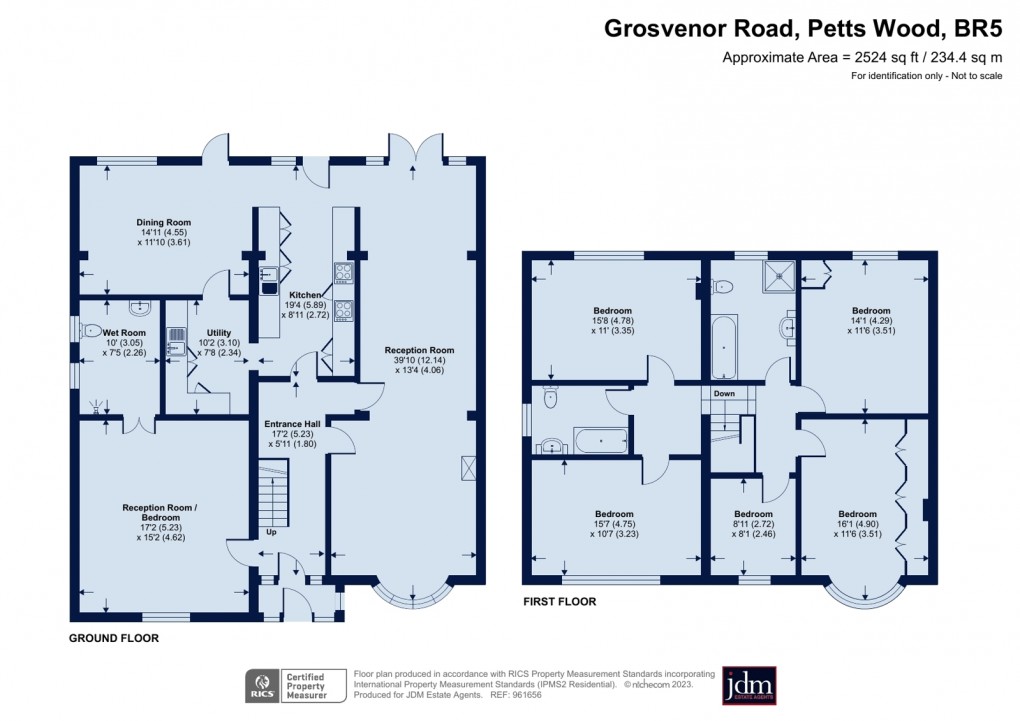 Floorplan for Grosvenor Road, Petts Wood, Kent