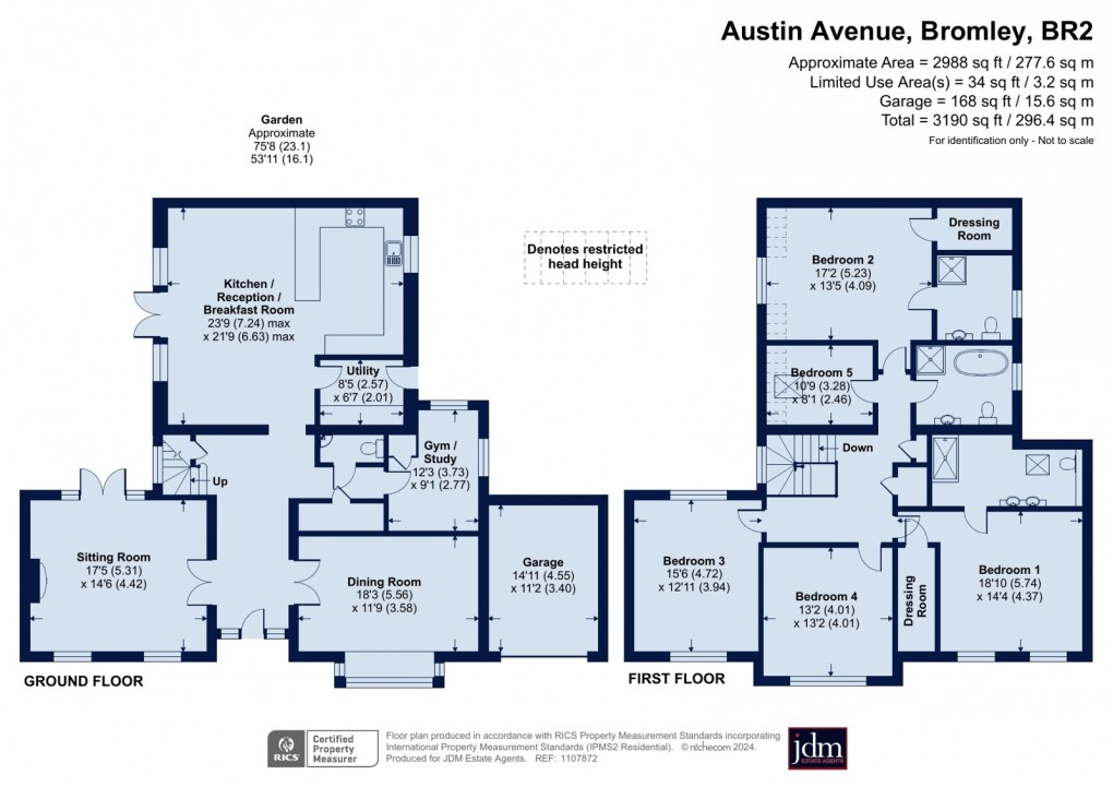 Floorplan for Austin Avenue, Bromley, Kent