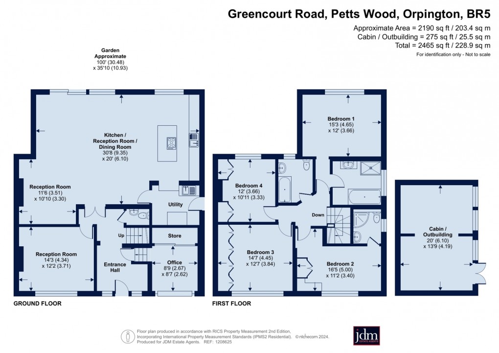 Floorplan for Petts Wood, Kent