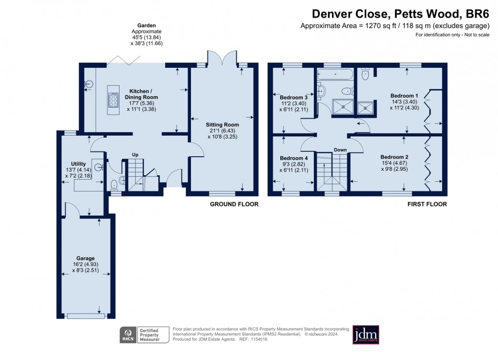 Floorplan for Petts Wood, Kent