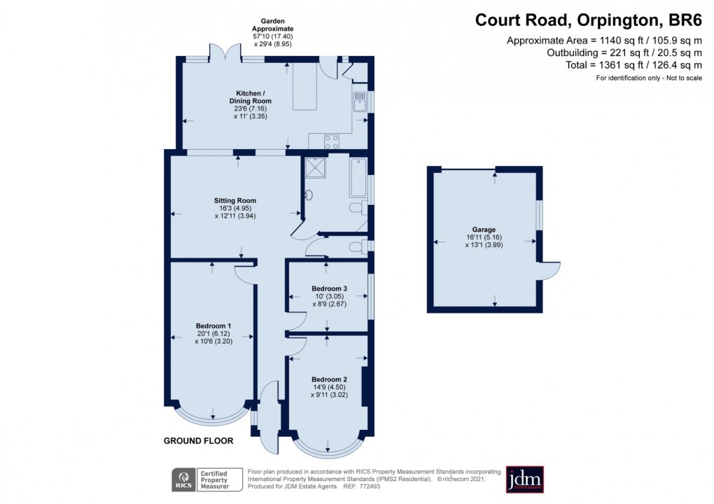 Floorplan for Court Road, Orpington