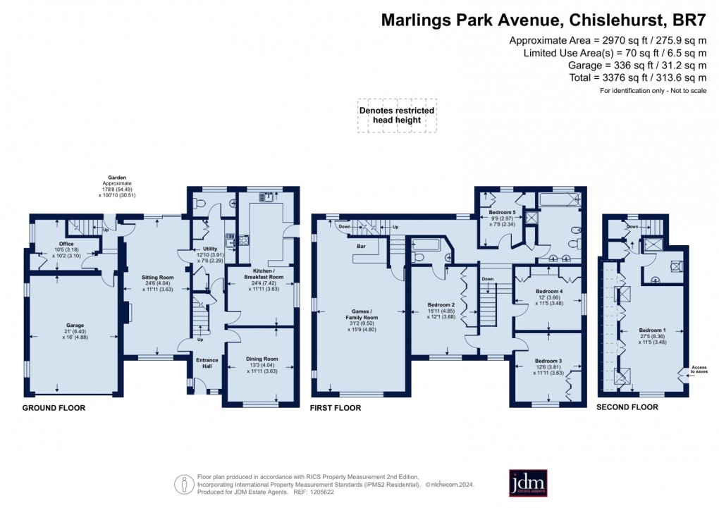 Floorplan for Marlings Park Avenue, Chislehurst