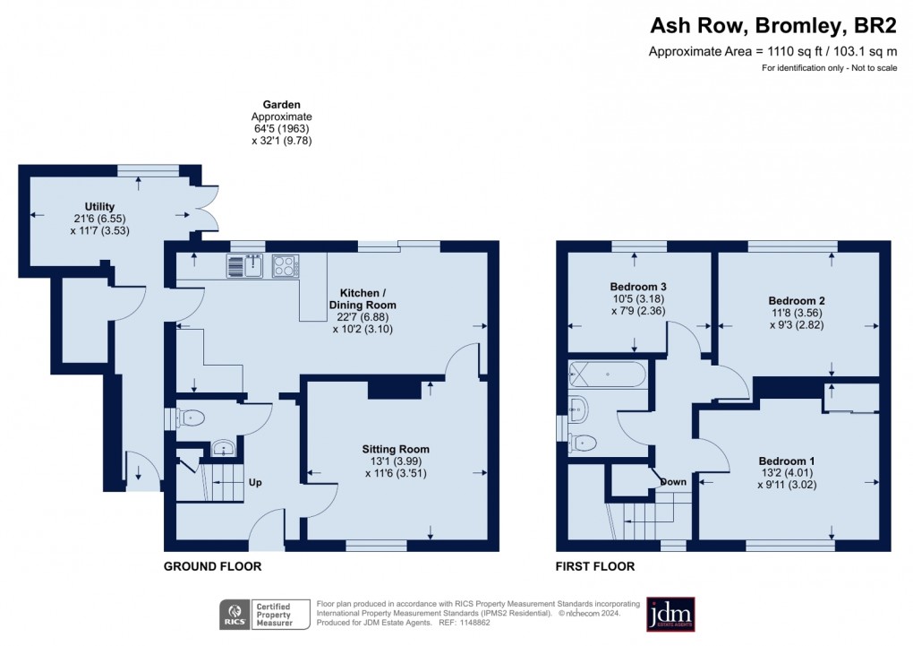 Floorplan for Ash Row, Bromley