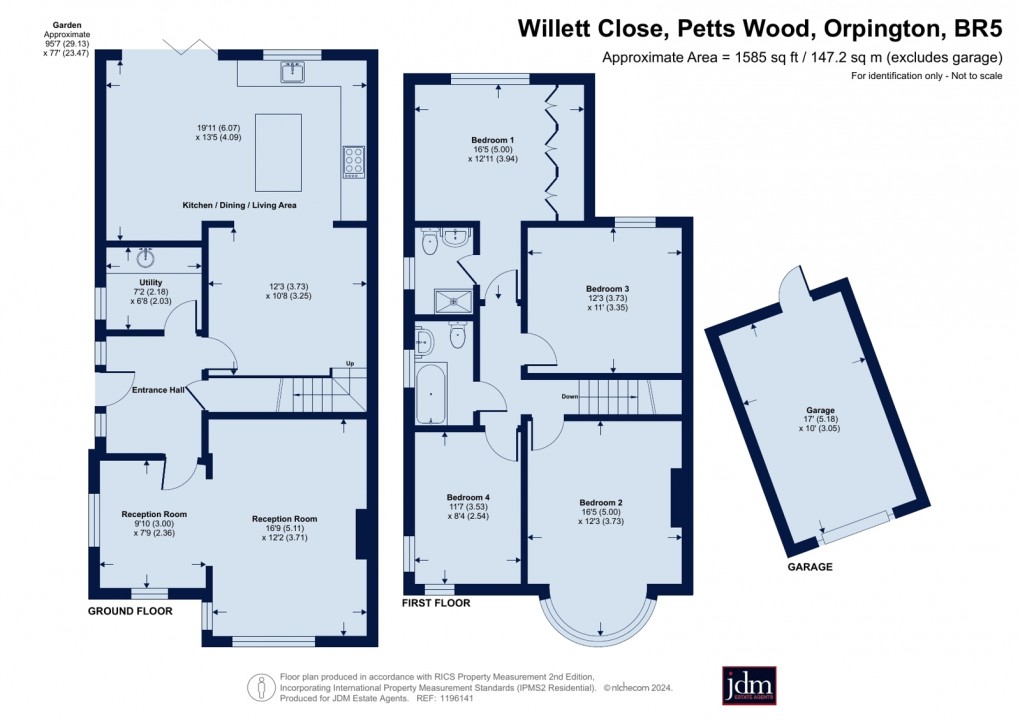 Floorplan for Petts Wood, Kent