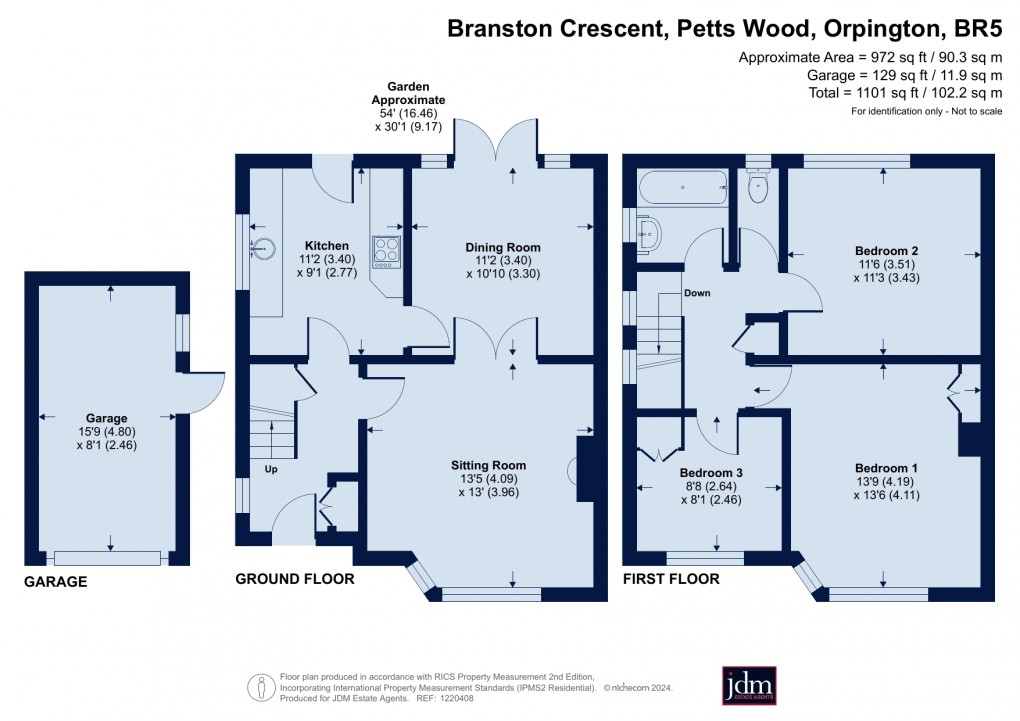 Floorplan for Petts Wood, Orpington